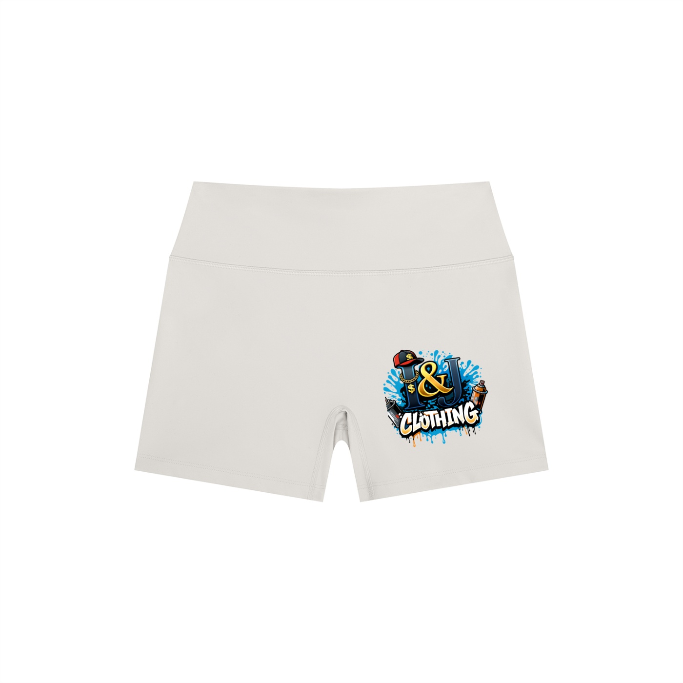 I&J Women’s High Rise Yoga Shorts - Image 3