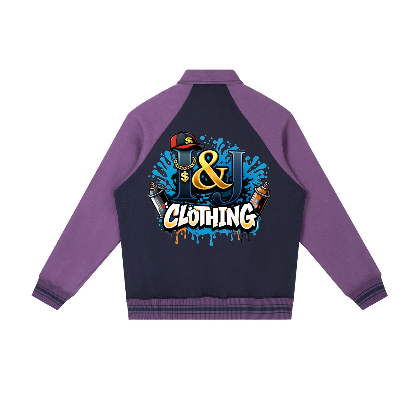 I&J Contrast Raglan Sleeve Baseball Jacket - Image 12