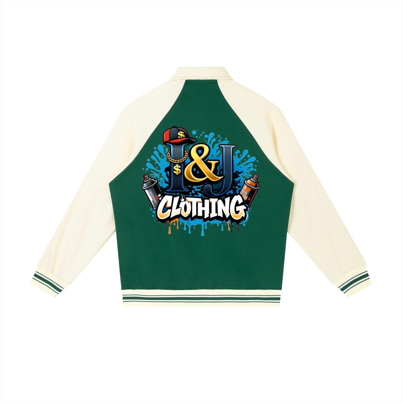 I&J Contrast Raglan Sleeve Baseball Jacket - Image 6