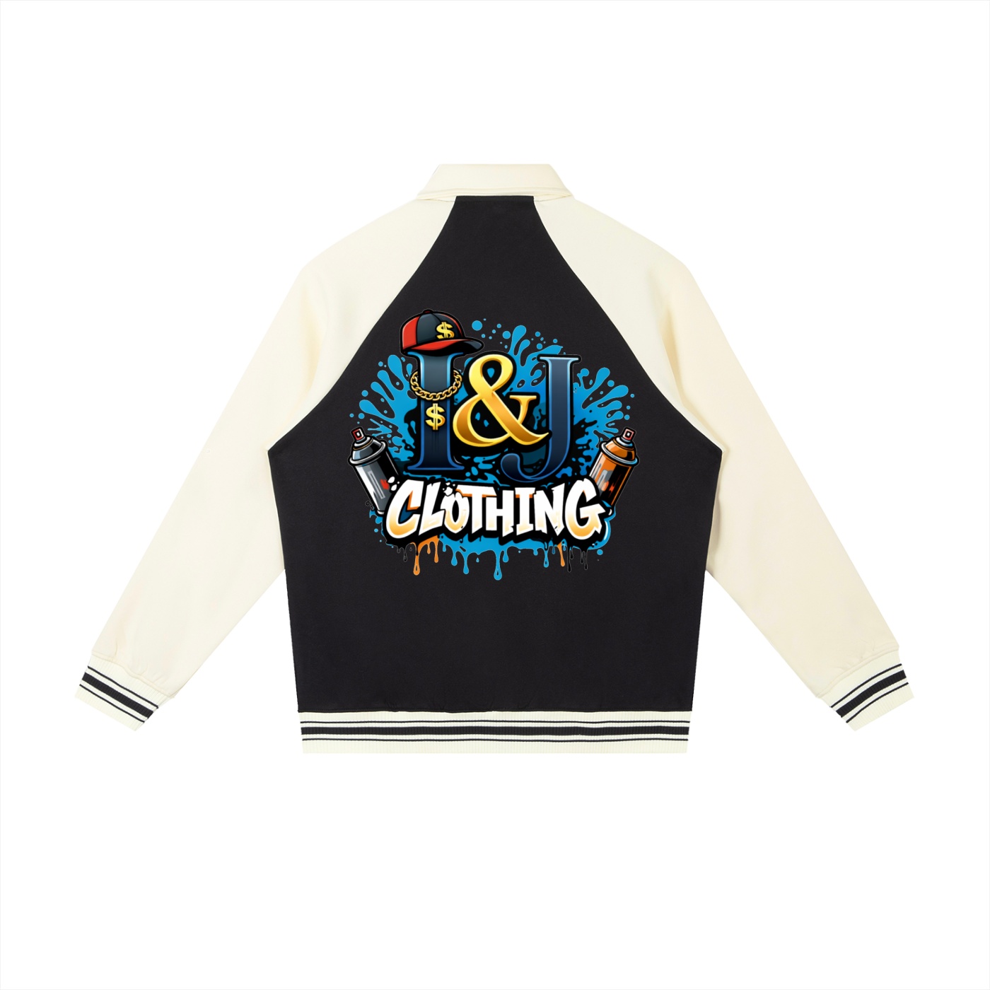 I&J Contrast Raglan Sleeve Baseball Jacket - Image 2