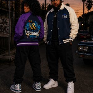 I&J Contrast Raglan Sleeve Baseball Jacket