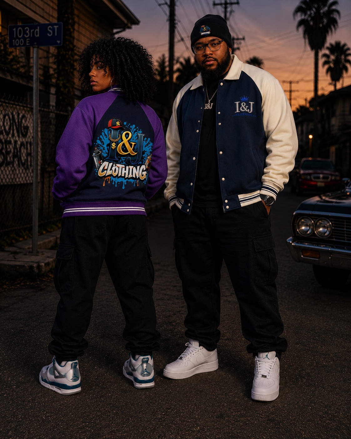 I&J Contrast Raglan Sleeve Baseball Jacket