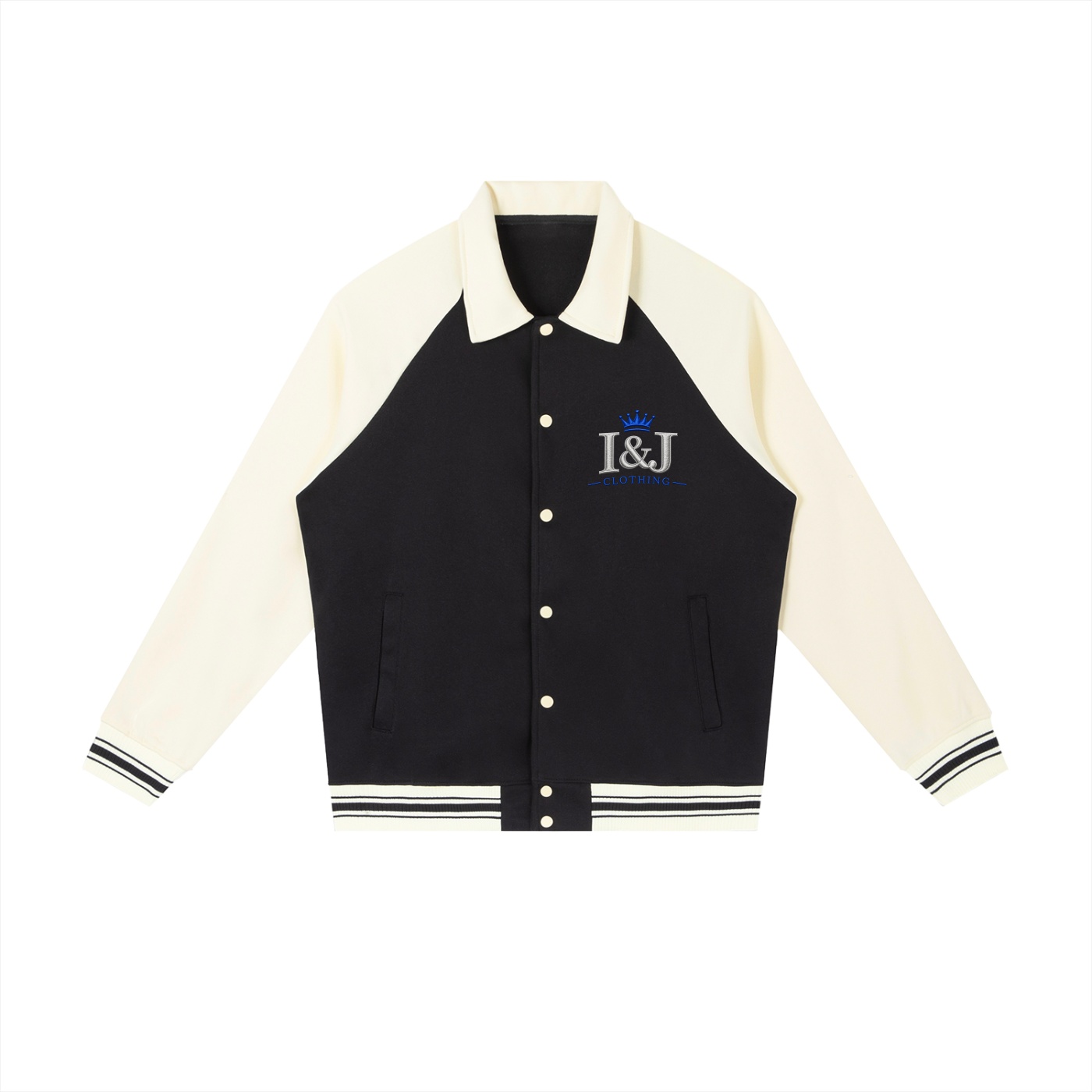 I&J Contrast Raglan Sleeve Baseball Jacket - Image 13