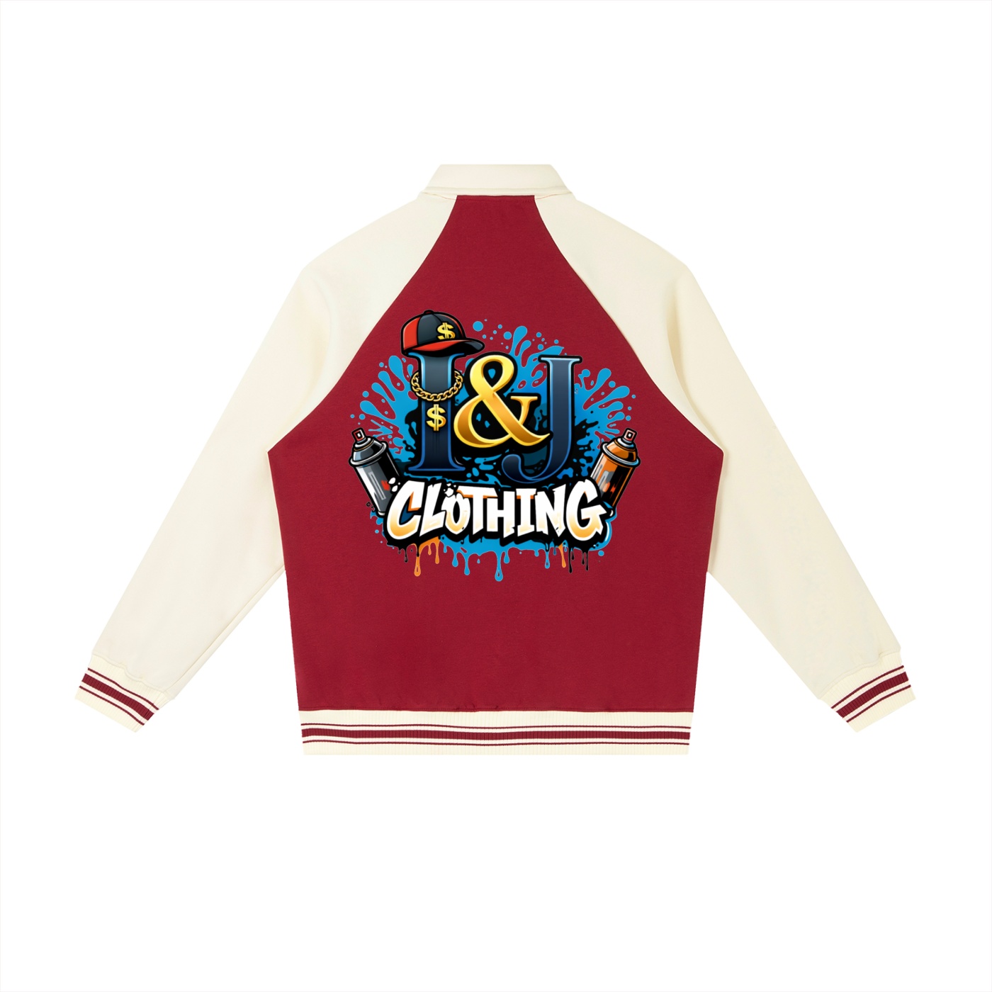 I&J Contrast Raglan Sleeve Baseball Jacket - Image 8