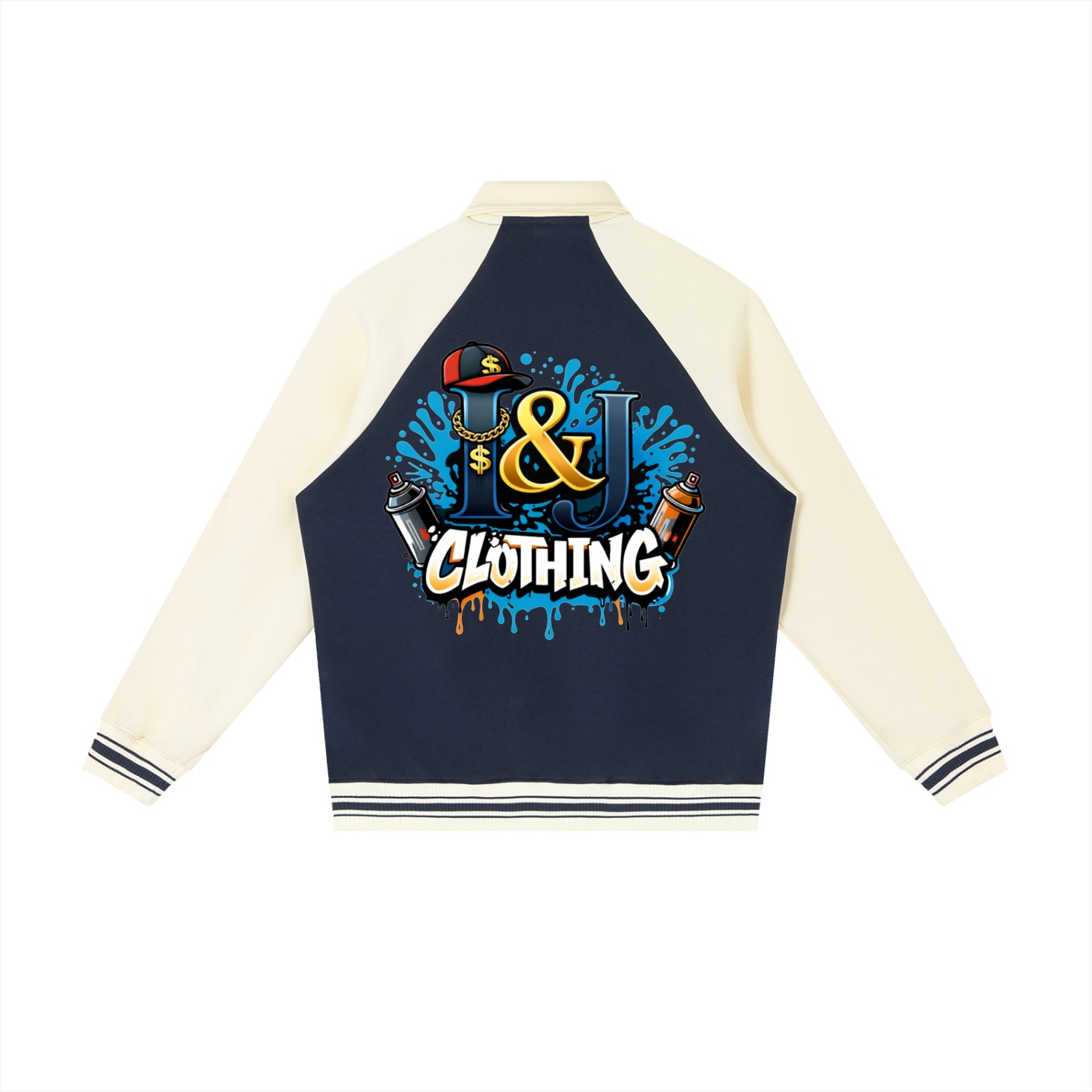 I&J Contrast Raglan Sleeve Baseball Jacket - Image 10