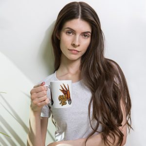 Clock it White glossy mug